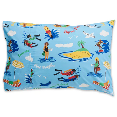 Beach Life Organic Cotton Pillowcase